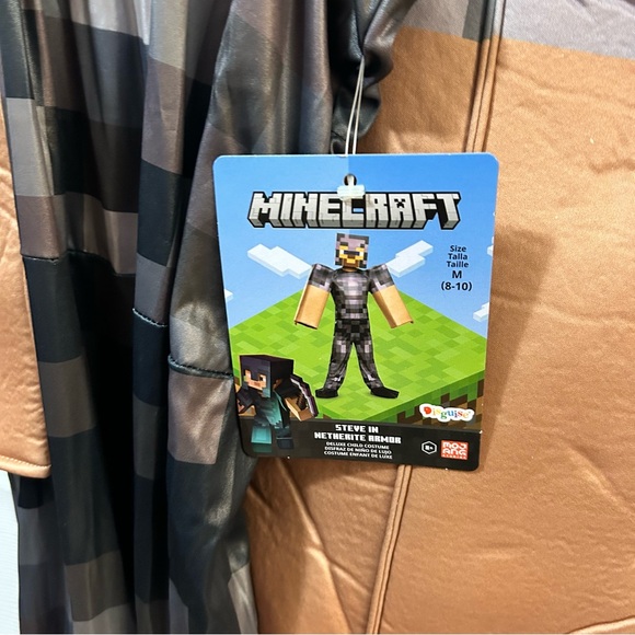 Disguise Boys Minecraft Steve in Netherite Armor Halloween Costume Multiple Size - Picture 9 of 12